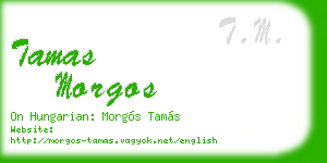 tamas morgos business card